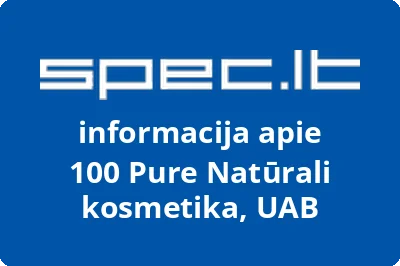 100 Pure Natūrali kosmetika, UAB