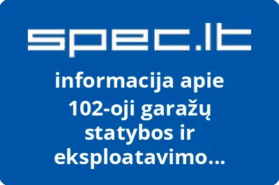 102oji garažų statybos ir eksploatavimo bendrija