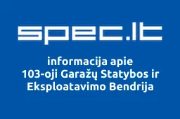 103-oji Garažų Statybos ir Eksploatavimo Bendrija | spec.lt