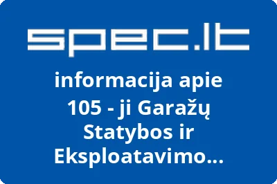 105 - ji Garažų Statybos ir Eksploatavimo Bendrija