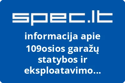109osios garažų statybos ir eksploatavimo bendrija