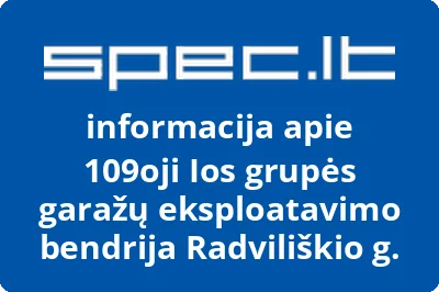 109oji Ios grupės garažų eksploatavimo bendrija Radviliškio g.