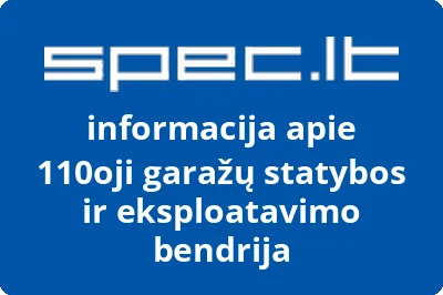 110oji garažų statybos ir eksploatavimo bendrija