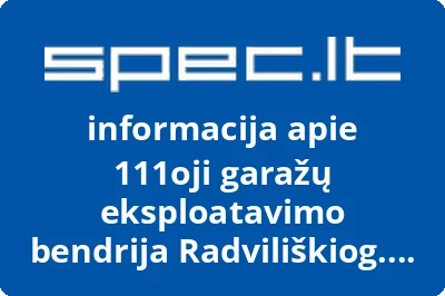 111oji garažų eksploatavimo bendrija Radviliškiog. 84