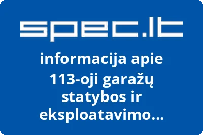 113-oji garažų statybos ir eksploatavimo bendrija