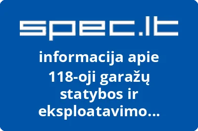 118-oji garažų statybos ir eksploatavimo bendrija
