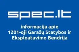 1201-oji Garažų Statybos ir Eksploatavimo Bendrija | spec.lt