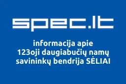 123oji daugiabučių namų savininkų bendrija SĖLIAI | spec.lt