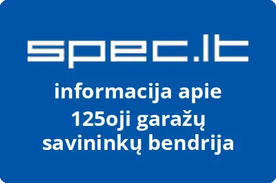 125oji garažų savininkų bendrija