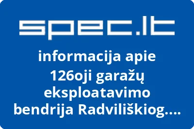 126oji garažų eksploatavimo bendrija Radviliškiog. 84