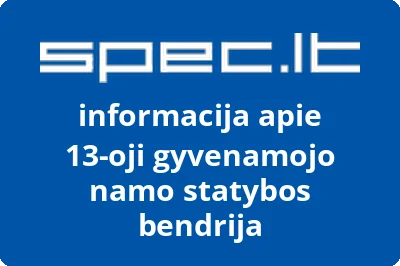 13-oji gyvenamojo namo statybos bendrija