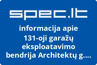 131oji garažų eksploatavimo bendrija Architektų g. 12a