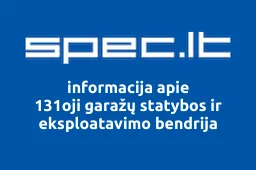 131oji garažų statybos ir eksploatavimo bendrija | spec.lt