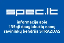 135oji daugiabučių namų savininkų bendrija STRAZDAS | spec.lt