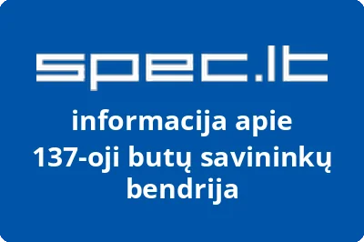 137oji butų savininkų bendrija