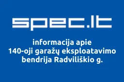 140-oji garažų eksploatavimo bendrija Radviliškio g. | spec.lt