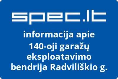 140-oji garažų eksploatavimo bendrija Radviliškio g.