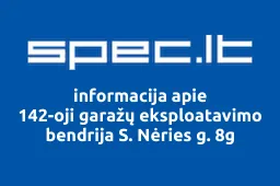 142-oji garažų eksploatavimo bendrija S. Nėries g. 8g | spec.lt