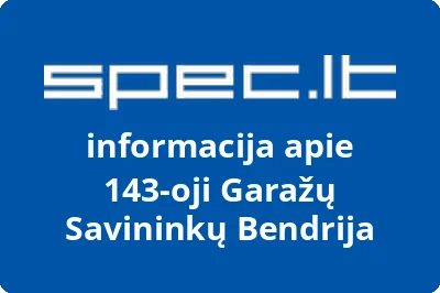 143-oji Garažų Savininkų Bendrija