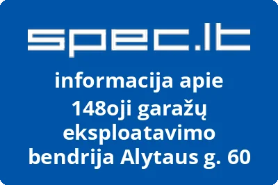 148oji garažų eksploatavimo bendrija Alytaus g. 60