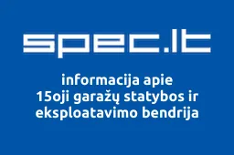15oji garažų statybos ir eksploatavimo bendrija | spec.lt