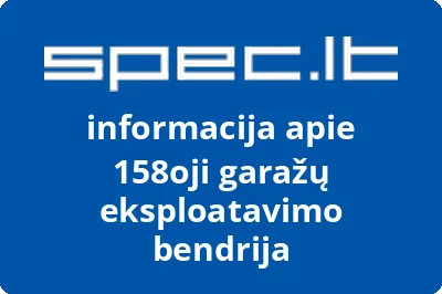 158oji garažų eksploatavimo bendrija