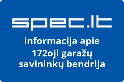 172oji garažų savininkų bendrija