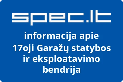 17oji Garažų statybos ir eksploatavimo bendrija | spec.lt