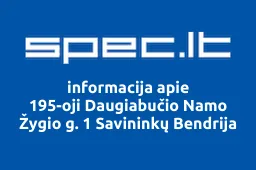 195-oji Daugiabučio Namo Žygio g. 1 Savininkų Bendrija | spec.lt