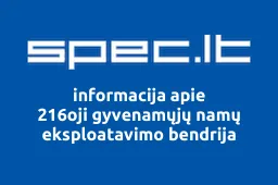 216oji gyvenamųjų namų eksploatavimo bendrija | spec.lt