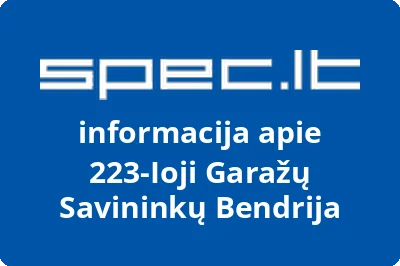 223ioji garažų savininkų bendrija