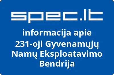 231-oji Gyvenamųjų Namų Eksploatavimo Bendrija