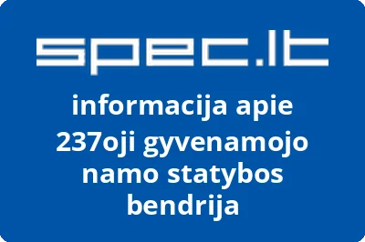 237oji gyvenamojo namo statybos bendrija