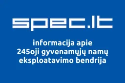 245oji gyvenamųjų namų eksploatavimo bendrija | spec.lt