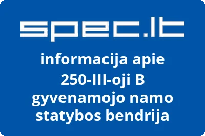 250IIIoji B gyvenamojo namo statybos bendrija