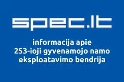 253-ioji gyvenamojo namo eksploatavimo bendrija | spec.lt