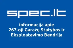 267-oji Garažų Statybos ir Eksploatavimo Bendrija | spec.lt