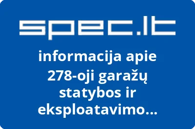 278-oji garažų statybos ir eksploatavimo bendrija