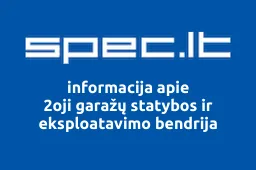 2oji garažų statybos ir eksploatavimo bendrija | spec.lt