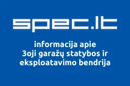 3oji garažų statybos ir eksploatavimo bendrija | spec.lt