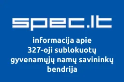 327-oji sublokuotų gyvenamųjų namų savininkų bendrija
