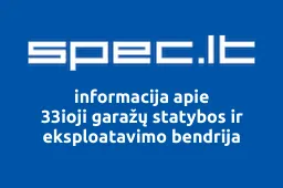33ioji garažų statybos ir eksploatavimo bendrija | spec.lt