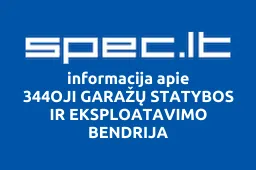 344OJI GARAŽŲ STATYBOS IR EKSPLOATAVIMO BENDRIJA | spec.lt