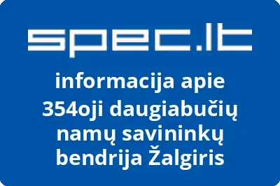 354oji daugiabučių namų savininkų bendrija Žalgiris