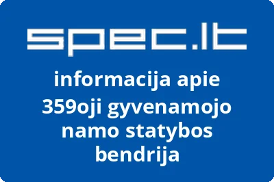 359oji gyvenamojo namo statybos bendrija