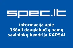 368oji daugiabučių namų savininkų bendrija KAPSAI | spec.lt