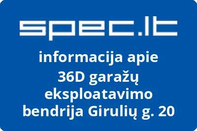 36D garažų eksploatavimo bendrija Girulių g. 20