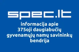 375oji daugiabučių gyvenamųjų namų savininkų bendrija | spec.lt