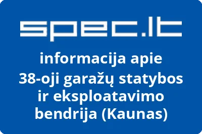 38oji garažų statybos ir eksploatavimo bendrija