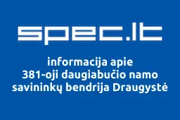 381-oji daugiabučio namo savininkų bendrija Draugystė | spec.lt